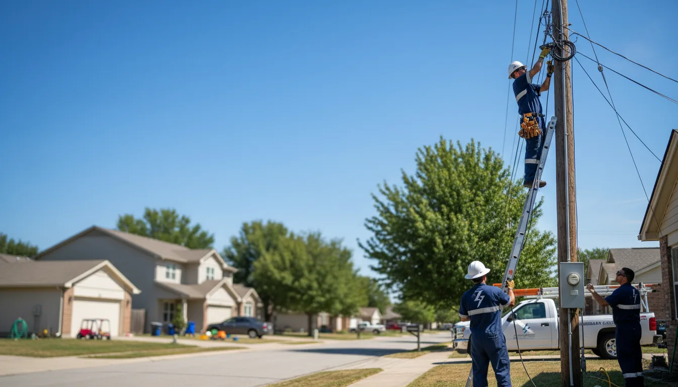 Residential electrician providing installation services in Ralston, OK